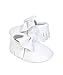 DESDEMONA Bow PU Leather Baby Boy Girl Infant Toddler Pre-walker Crib Shoes (M(5.11inches), White)