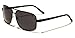 Square Retro 80s Aviator Sunglasses Men's Women's Metal Fashion Glasses Black Gold Silver Gray