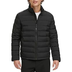 DKNY Men's Jon Quilted Stand Collar Puffer