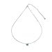 Sterling Silver Light Blue Solitaire Choker Necklace set with Swarovski Crystal