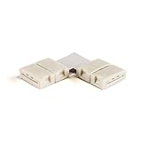 HitLights  Gapless Angle Connector   L Shape for 8mm Single Color LED Light Strips  4 Pack