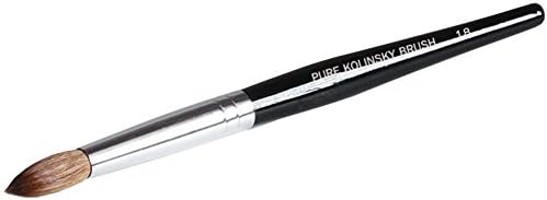 Zabrina Professional Premium Kolinsky Acrylic Nail Brush Round Crimped 100% Pure Kolinsky Hair Acrylic Nail Brush, 8#