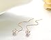 Windshow 18K Gold Plated CZ Diamond Cube Long Chain Drop Dangle Earrings