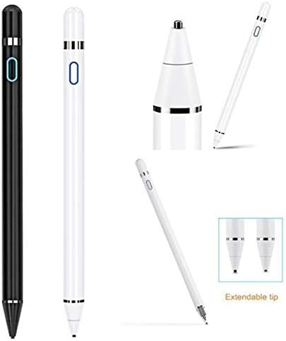 Touch Screen Stylus Pen Capacitive Pencil Paint Micro USB Charging Portable for iPhone iPad iOS Android Phone Windows System Tab (Black)