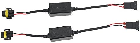 YBELE 2pcs Anti-flicker H8/H11/H9 LED Decoder Relay for LED Headlights