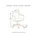 Signature Design by Ashley Baraga Contemporary Adjustable Swivel Home Office Desk Chair, White