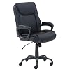 Amazon Basics Classic Puresoft Padded Mid-Back Office Computer Desk Chair with Armrest – Black
