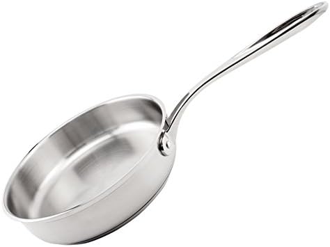 Empire Collection EMP7040 Pro-ware 9.5" Stainless Steel Fry Pan, Tri-Ply Encapsulated Base with Riveted Die-Cast Handles (Pack of 10)