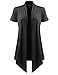 ALL FOR YOU Women's Soft Drape Cardigan Short Sleeve Made in USA