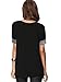 Sarin Mathews Women's Casual Round Neck Loose Fit Short Sleeve T-Shirt Blouse Tops Black L
