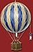 Authentic Models, Travels Light Air Balloon, Hanging Home Decor - 11.80 Inch Height, Historic Hot Air Balloon Model for Home Decor, Detailed Vintage Decorations to Hang from Ceiling - Blue Double
