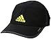 adidas Men's Superlite Relaxed Adjustable Performance Cap, Black/Dark Heather Grey/Shock Yellow, One Size