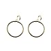 Stunning Gold-Tone Plastic Hoop Earrings - 4.5
