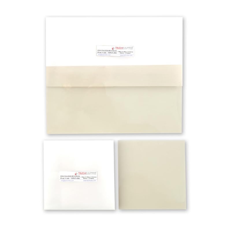 Techinstro ITO Coated PEN Film (Resistivity: < 15 ohms/Sq.)(Size: L 200mm x W 200mm)(Pack of 1) 2
