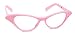 Hip Hop 50's Shop Kids Cat Eye Glasses (Child/Youth, Light Pink)