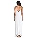 May&Maya Women's Low V-Neck and Low V-Back Maxi Dress