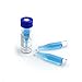 2ml HPLC Vial, Membrane Solutions Autosampler Vial Clear Sample Vials 9-425 Screw-Thread Vial and Blue Screw Cap with Hole, Case of 100