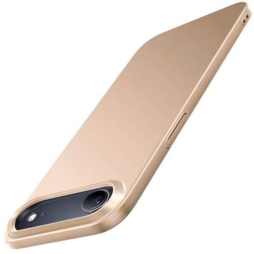 Galful iPhone 17 Air Case Ultra Slim Case Matte Back Texture Thin Military Protection Anti-Scrat Anti-Shock Hard PC Cover Hardcase-Gold