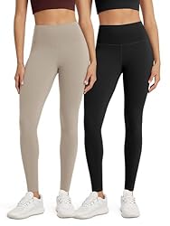 ODODOS Women's High Waist Workout Leggings 2-Pack