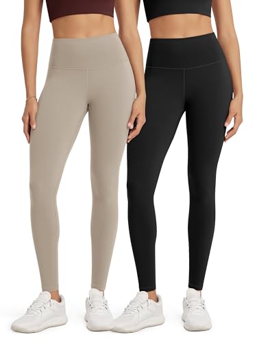 ODODOS Women's High Waist Workout Leggings 2-Pack