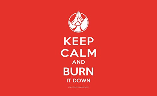 Keep Calm - And Burn It Down - Red Mana Mat Trading Card Playmat for Magic the Gathering, Pokemon, Yu-Gi-Oh!, and Force of Will Cards - By MAX PRO