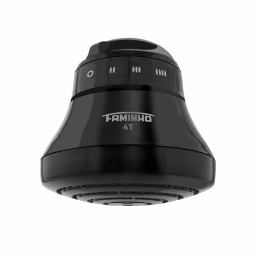 CHUVEIRO ELÉTRICO - DUCHA FAMINHO 4T BLACK 220V 6800W COM CANO 30CM - FAME