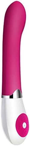 Donerty 19.5x3.1cm 30 Modes 2X AAA Batteries Life Waterproof Handheld Toy for Women Couples-Hot Pink and White