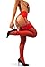 sofsy Red Garter Belt for Thigh Highs | High Waisted Thick Garter Belt Lingerie Rave Gothic Clothing | 1x Red Garter Belt for Women - M