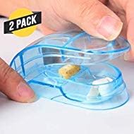 Qtimal 2 Pack Pill Splitter for Small Pills or Large Pills, Patented Tablet Cutter with Ergonomic Stylish Design and Sturdy Sharp Cutting Blade for an Accurate Cut