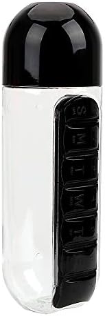 Holdream Outdoors Drink Water Bottle with Pill Box Plastic 600ml