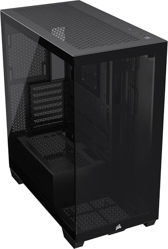 3500X Mid-Tower ATX Case per PC - Vetro Temperato Panoramico - Compatibile con Scheda Madre a Connessione Inversa - Nessuna Ventola Inclusa - Nero