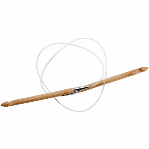 ChiaoGoo Circular Crochet Hook 40-inch (102cm) Bamboo Dark Patina; Size US J (6mm) 5040-J