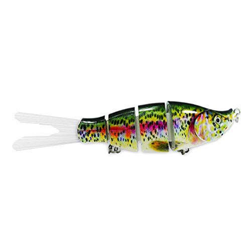 Rose Kuli Fishing Bass Lures Multi Jointed Topwater Life-Like Trout Swimbait Hard CrankBaits