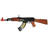 AJ Toys & Games Battery Operated Toy Special Forces AK-47 Gun 27 Long, Realistic Machine Gun Sound & Lights When Fired!