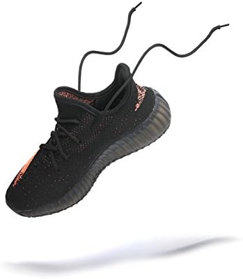 Hojert Men's Women's Breathable Mesh Boost 350 V2 Sport Sneakers Running Shoes Fitness Sneakers (US_10/EUR_44/cm_27, Black Orange)