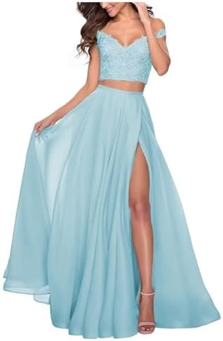amazon 2 piece prom dress Amazon.com: WIYMSHZ Women's Two Piece Prom Dresses Long V Neck Satin Formal Evening Party Dress Black : Clothing, Shoes & Jewelry