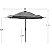 Sundale Outdoor 9 Feet Solar Powered 32 LED Lighted Patio Umbrella Table Market Umbrella with Crank and Push Button Tilt for Garden, Deck, Backyard, Pool, 8 Steel Ribs, (Tan)