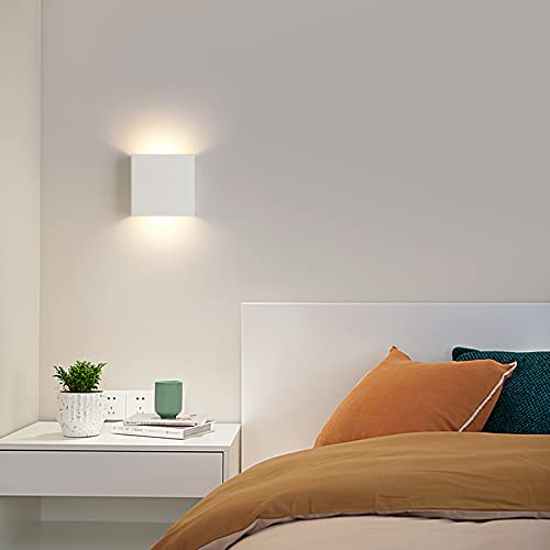 FUPE 4 Pieces Indoor Wall Light, LED Indoor Wall Lamp, Modern Up Down Wall Light 12 W Warm Light, Indoor Wall Lamp 1200 LM for Living Room, Bedroom, Hallway