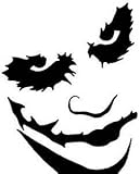 Joker Heath Ledger The Dark Night Batman Black Decal Vinyl Sticker|Cars Trucks Vans Walls Laptop| Black |5.5 x 4.5 in|LLI722