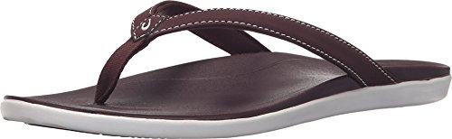 OLUKAI Women's Ho'Opio Sandal, Dk Plum/Dk Plum, 6 M US