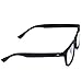 Small Square Wayfarer Nerd Glasses Thin Frame Clear Lens Optical Quality - Black Frame (Black)