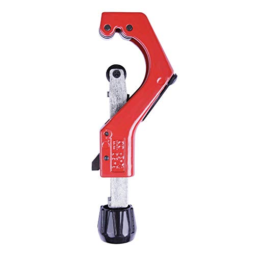 Tubing Cutter 1/4 Inch to 2 Inch Rachet Feed Mechanism Cut Pipe Copper PVC Steel Tube with Extra Blade and Reamer