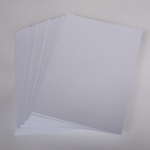 Stella Crafts A4 Hammered White Card Stock x 50 Sheets, 260gsm (297mm x 210mm)