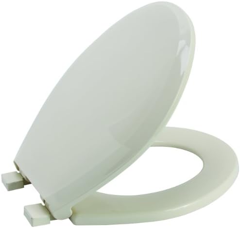 Premier Faucet 283031 Slow-Close, Round Plastic Toilet Seat, Bone