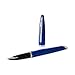 Waterman Carène Fountain Pen, Gloss Blue with Palladium Plated Trim, Medium Nib with Blue Ink Cartridge, Gift Box