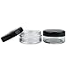 Beauticom 5G/5ML Round Clear Jars with Black Lids for Makeup, Lotion, Creams, Eyeshadow, Cosmetic Product Samples (Quantity: 100pcs)