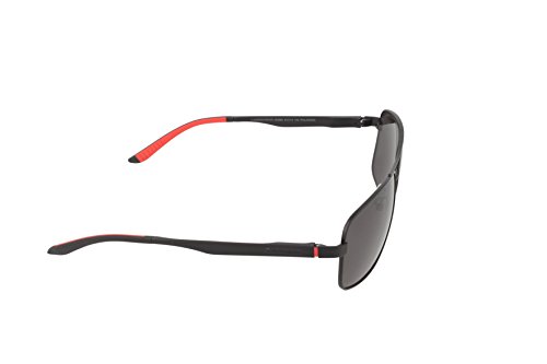 Carrera Men's CA8014S Polarized Rectangular Sunglasses, Matte Black & Gray Polarized, 61 mm