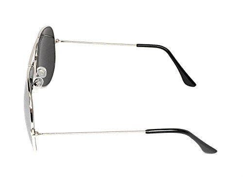 WebDeals - Clear Lens Aviator Eyeglasses Classic Retro Metal Frame… (Silver, Silver Mirror) - Thumbnail 3