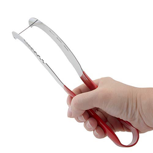 Cobble Creek 2-in-1 Melon Slicer Cutter And Server Handheld Fruit Slicer Stainless Steel For Watermelon