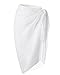 Huiyuzhi Womens Beach Sarong Swimsuit Wrap Chiffon Swimwear Cover Up (One Size, White)